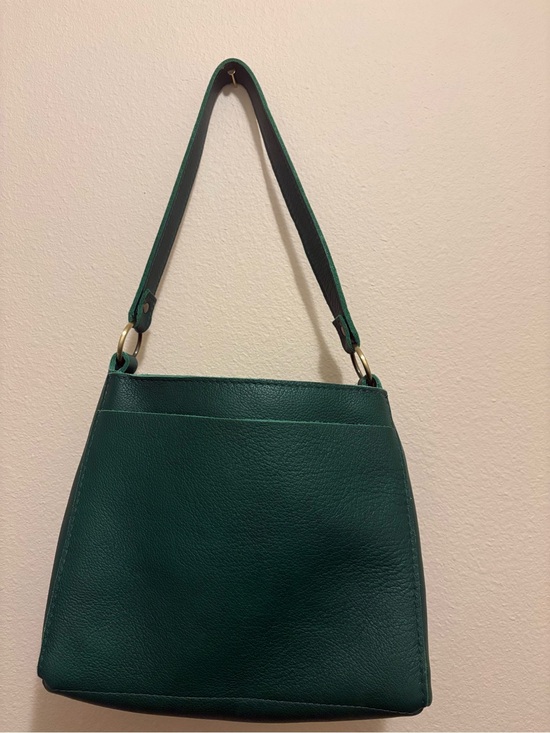 Portland Leather Handbags - Portland Leather small triangle bag in Bacalar green